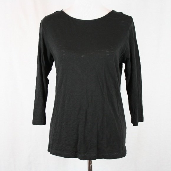 Theory Tops - Theory Textured Classic Long Sleeve Cotton